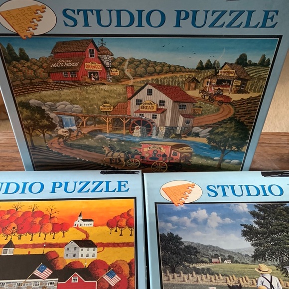 Bits And Pieces Puzzles - Set of Three 1000 Piece each from 2003 (Final Price) - Picture 1 of 6